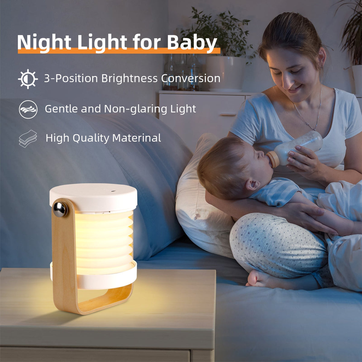 Telescopic LED Camping Lantern – Foldable USB Night Light with 3D Creative Design