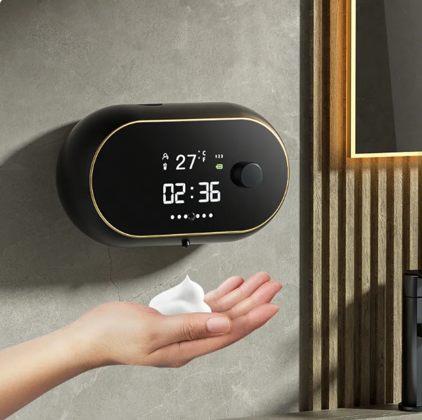 Touchless Automatic Foam Soap & Hand Sanitizer Dispenser – Wall Mounted, USB Rechargeable