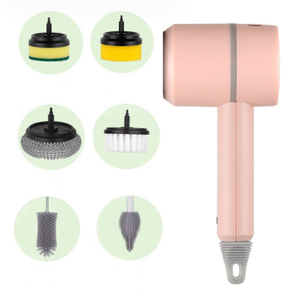 Electric Cleaning Brush – Rechargeable Multifunctional Scrubber with Multiple Brush Heads