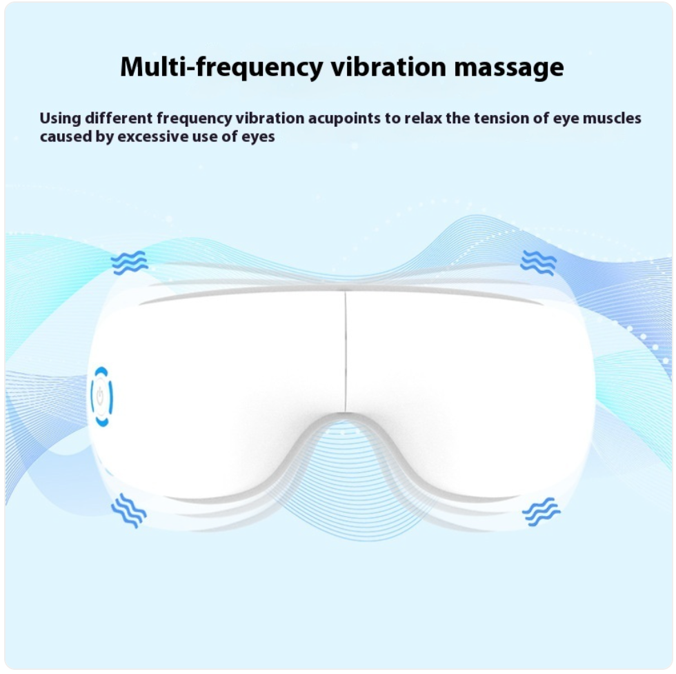 Bluetooth Eye Massager – Heated Vibration Therapy for Eye Relief & Relaxation