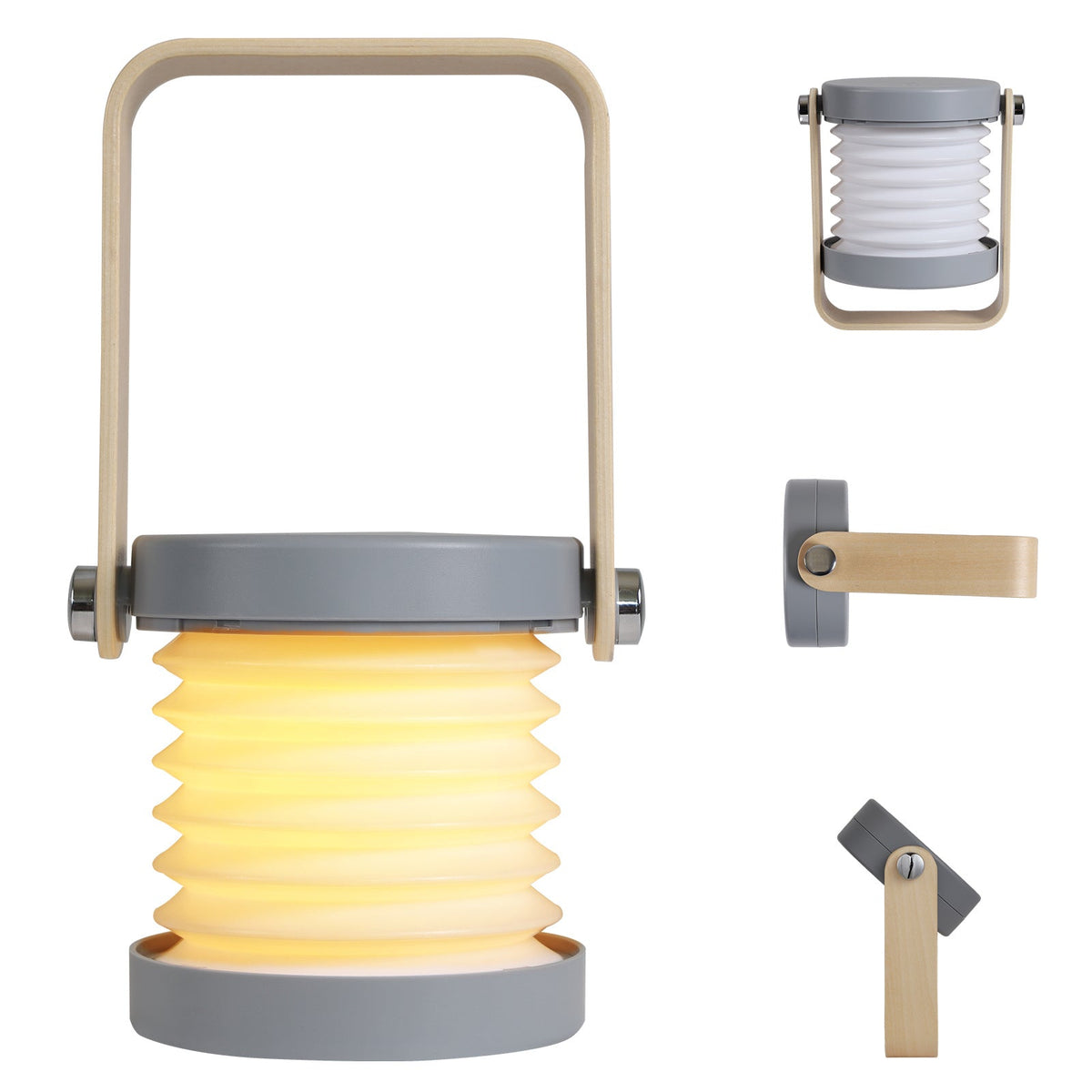 Telescopic LED Camping Lantern – Foldable USB Night Light with 3D Creative Design