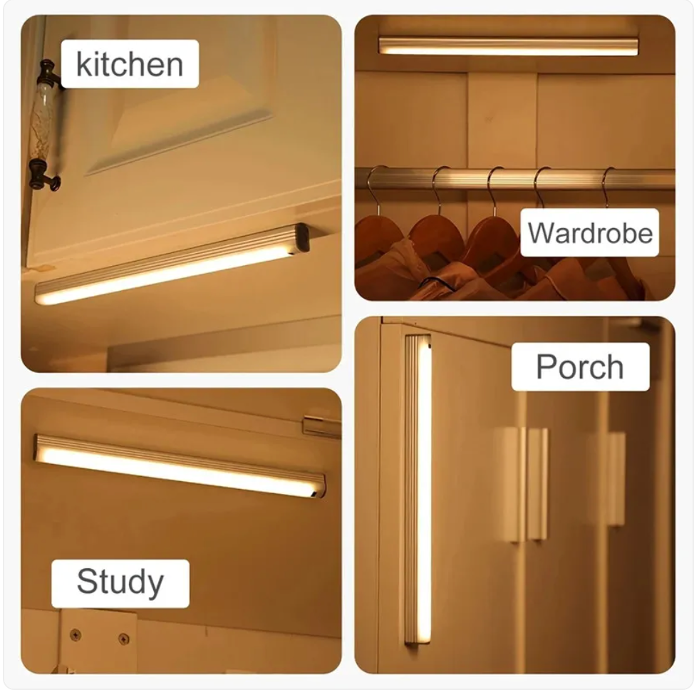 Motion Sensor LED Night Light Bar – Wireless & Rechargeable