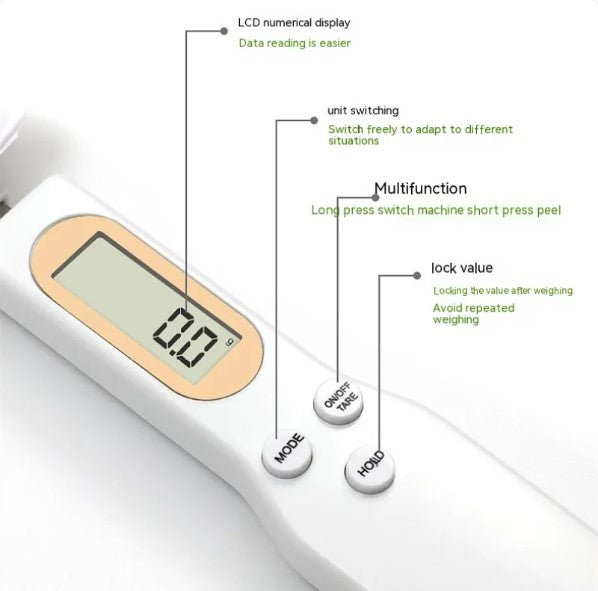 Digital Kitchen Scale 500g – Precision 0.1g Spoon Scale for Cooking & Baking