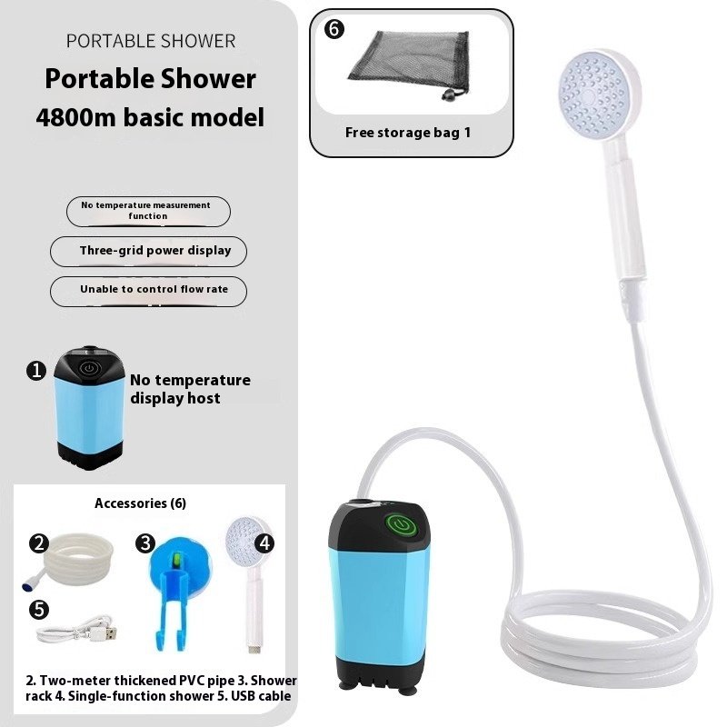 Portable Outdoor Shower – Rechargeable Camping Shower with Digital Display