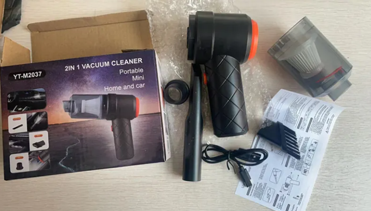 Portable Rechargeable Car Vacuum Cleaner – 46W Cordless Handheld with Dust Removal
