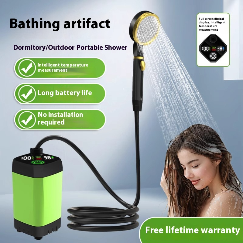 Portable Outdoor Shower – Rechargeable Camping Shower with Digital Display
