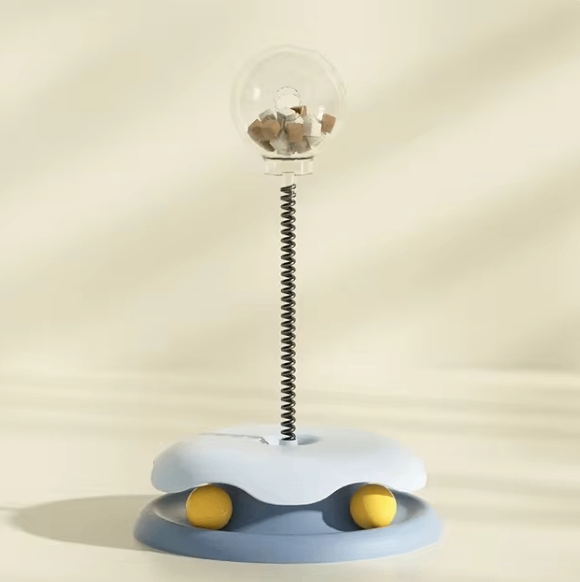 Interactive Cat Slow Feeder Toy – Food Dispensing Ball Track Game
