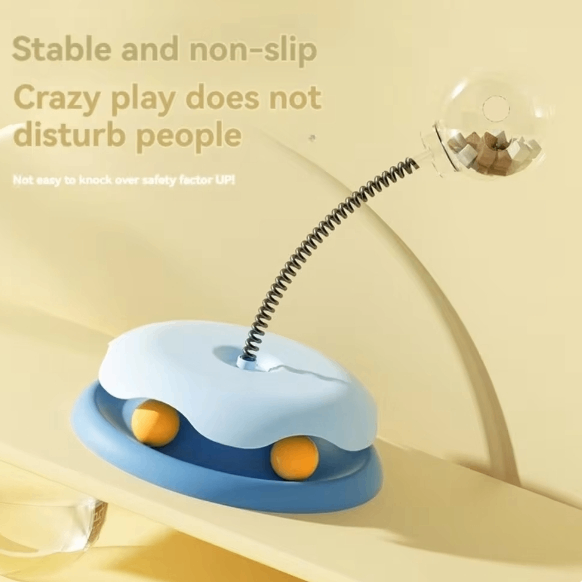Interactive Cat Slow Feeder Toy – Food Dispensing Ball Track Game