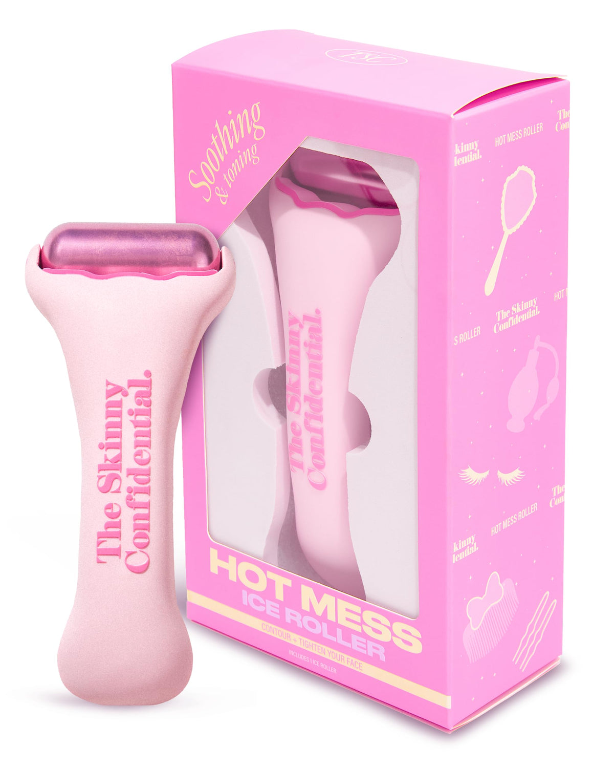 The Skinny Confidential Hot Mess Ice Roller – Face De-Puffing & Skin Tightening Tool