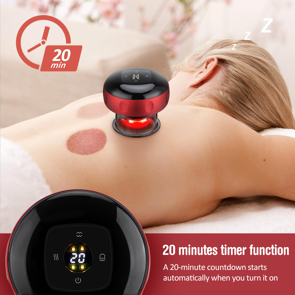 Smart Electric Cupping Massage Device – Negative Pressure Therapy with Heat & Red Light