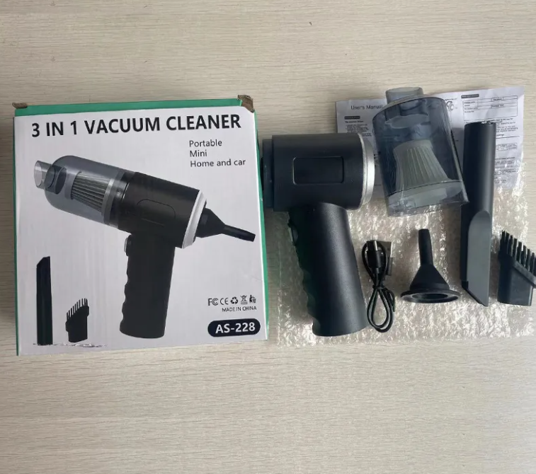 Portable Rechargeable Car Vacuum Cleaner – 46W Cordless Handheld with Dust Removal
