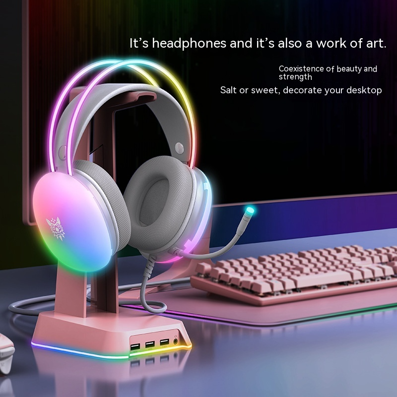 RGB Gaming Headset with Microphone – Noise-Canceling, Immersive Sound for PC & Console