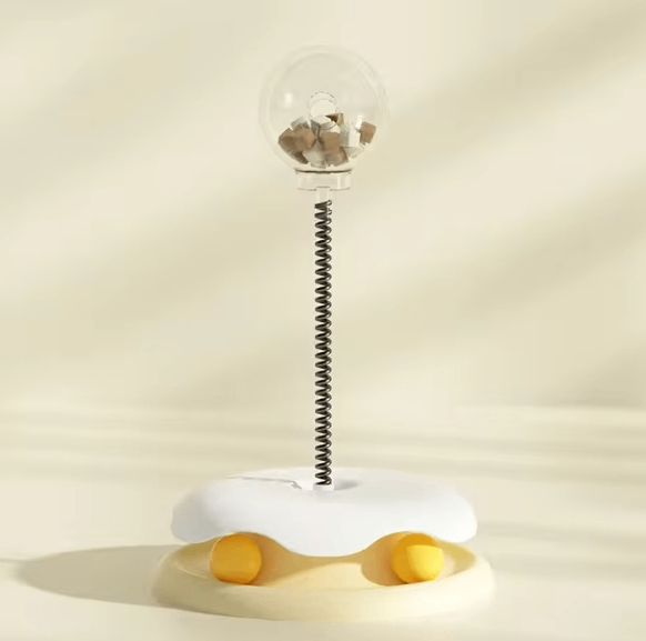 Interactive Cat Slow Feeder Toy – Food Dispensing Ball Track Game