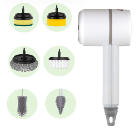 Electric Cleaning Brush – Rechargeable Multifunctional Scrubber with Multiple Brush Heads