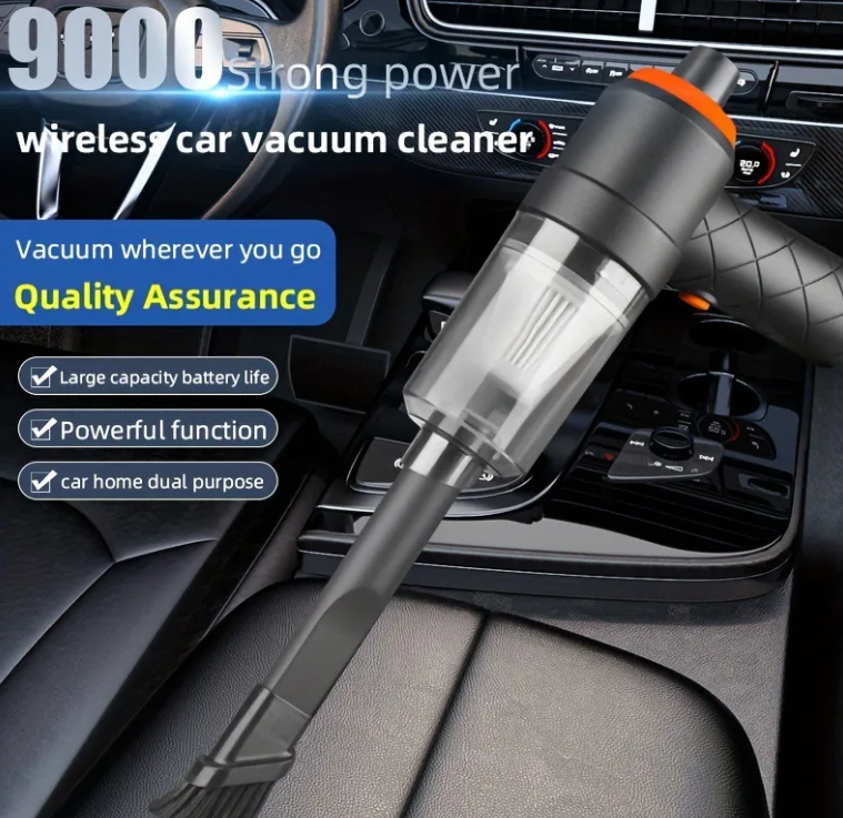 Portable Rechargeable Car Vacuum Cleaner – 46W Cordless Handheld with Dust Removal