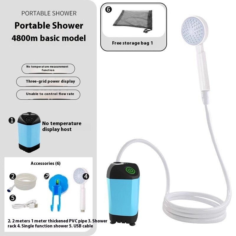 Portable Outdoor Shower – Rechargeable Camping Shower with Digital Display