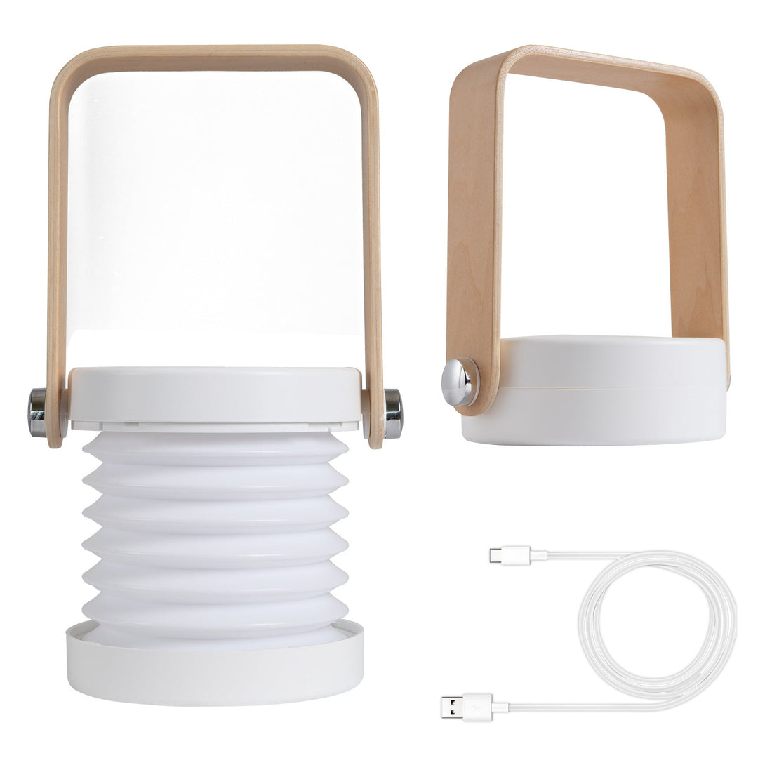 Telescopic LED Camping Lantern – Foldable USB Night Light with 3D Creative Design