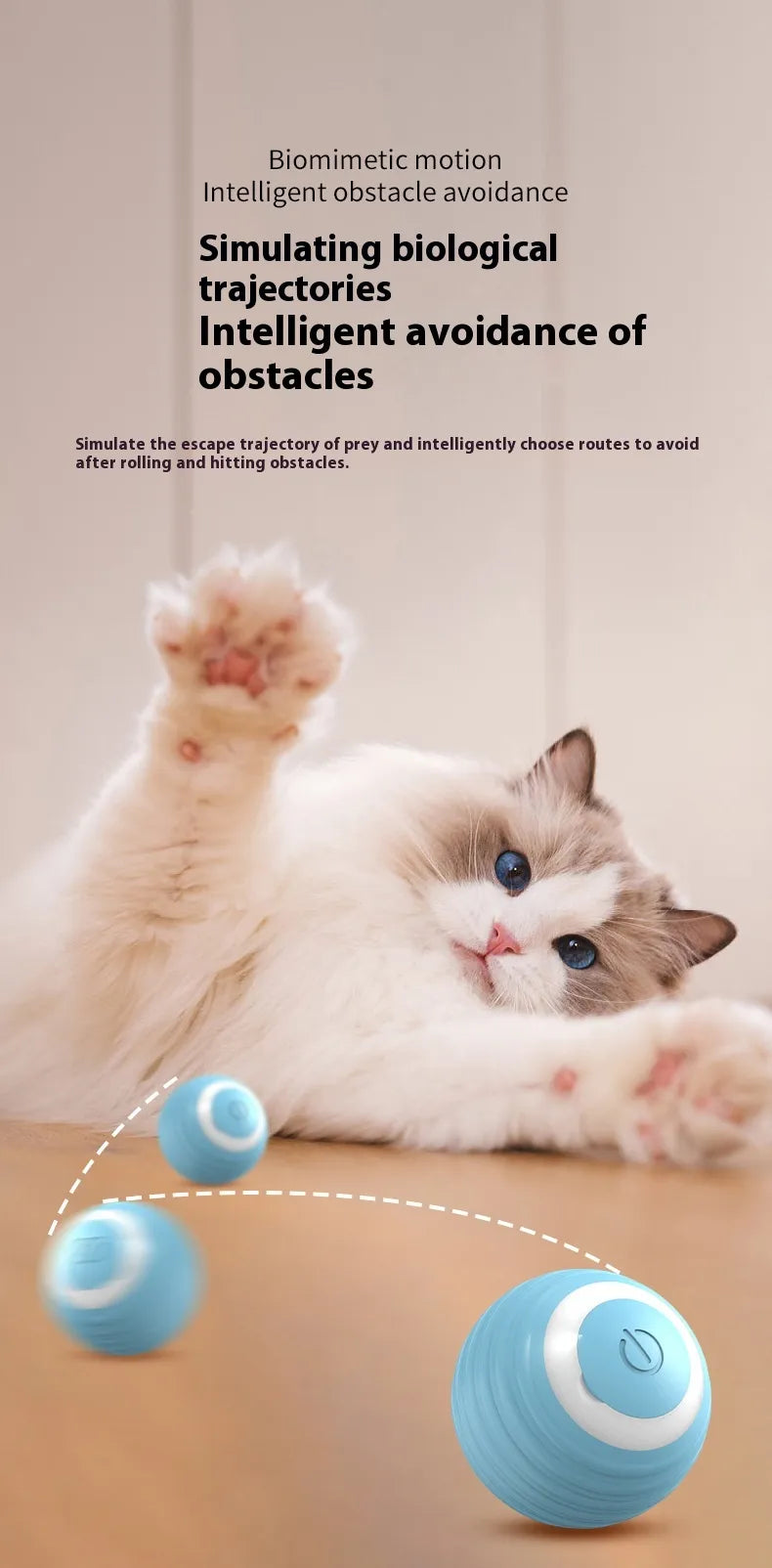 Interactive Dog Toy Ball – Auto-Moving Bouncing Pet Toy for Puppies & Kittens