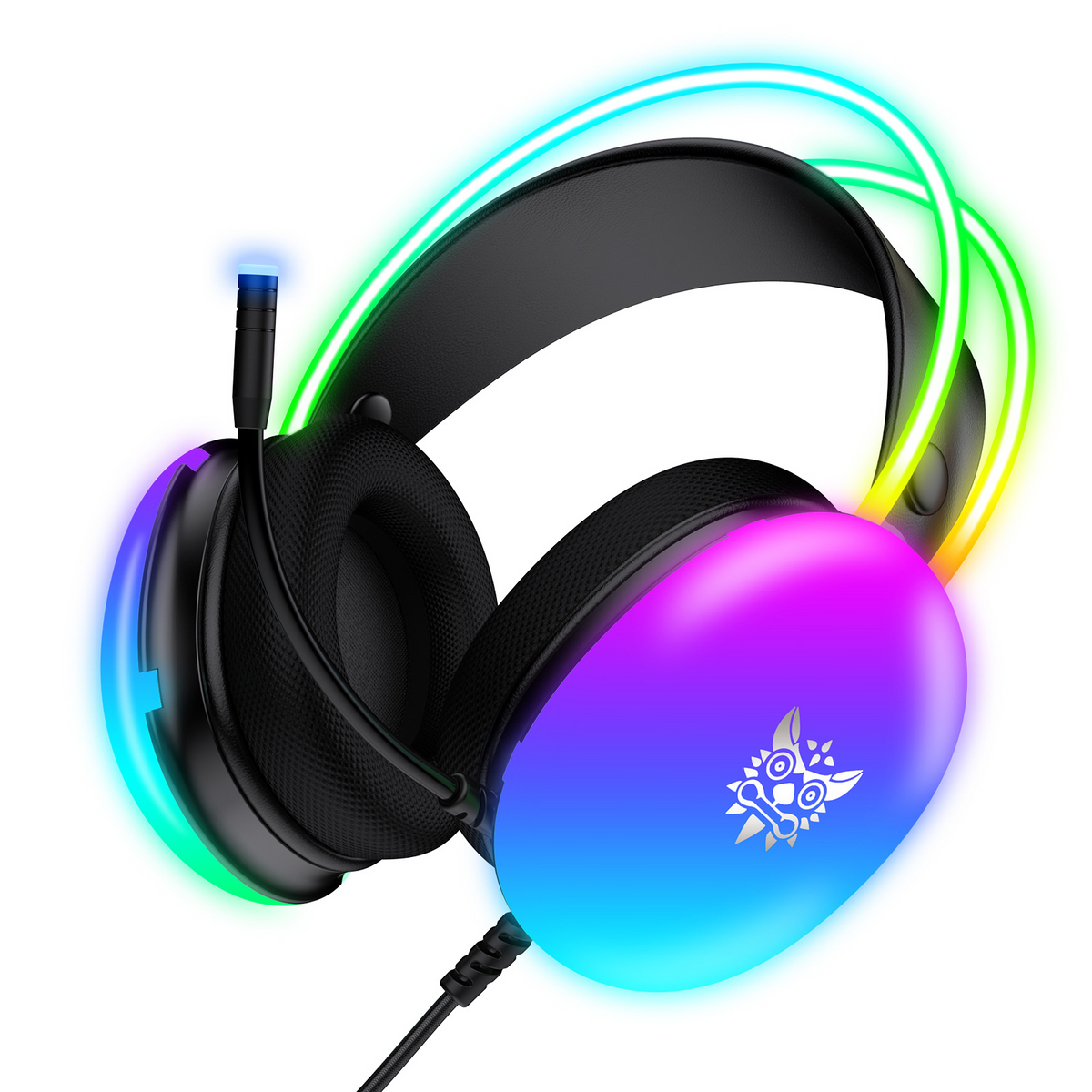 RGB Gaming Headset with Microphone – Noise-Canceling, Immersive Sound for PC & Console
