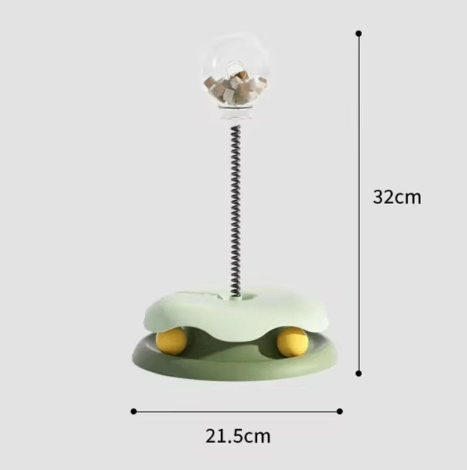 Interactive Cat Slow Feeder Toy – Food Dispensing Ball Track Game