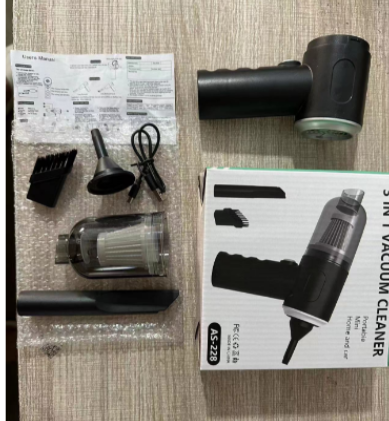 Portable Rechargeable Car Vacuum Cleaner – 46W Cordless Handheld with Dust Removal