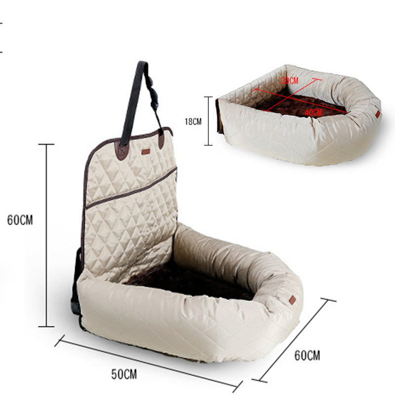 Deluxe Car Pet Bed with Thick Cushion