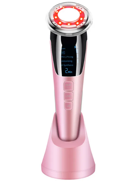 ThermaGlow Facial Ion Beauty Massager – Ultrasonic & Color Light Therapy Skin Care Tool
