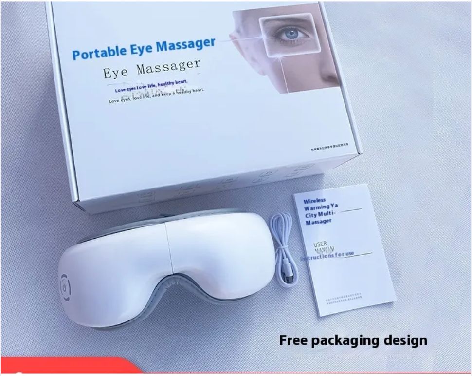 Bluetooth Eye Massager – Heated Vibration Therapy for Eye Relief & Relaxation