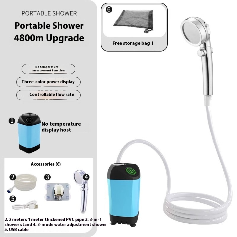 Portable Outdoor Shower – Rechargeable Camping Shower with Digital Display