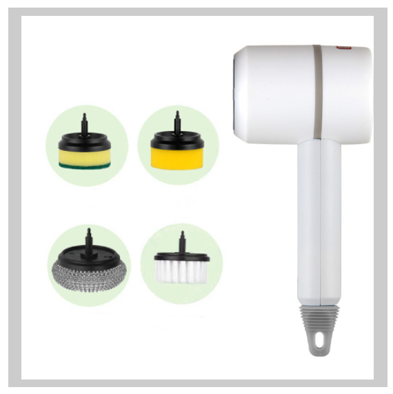 Electric Cleaning Brush – Rechargeable Multifunctional Scrubber with Multiple Brush Heads