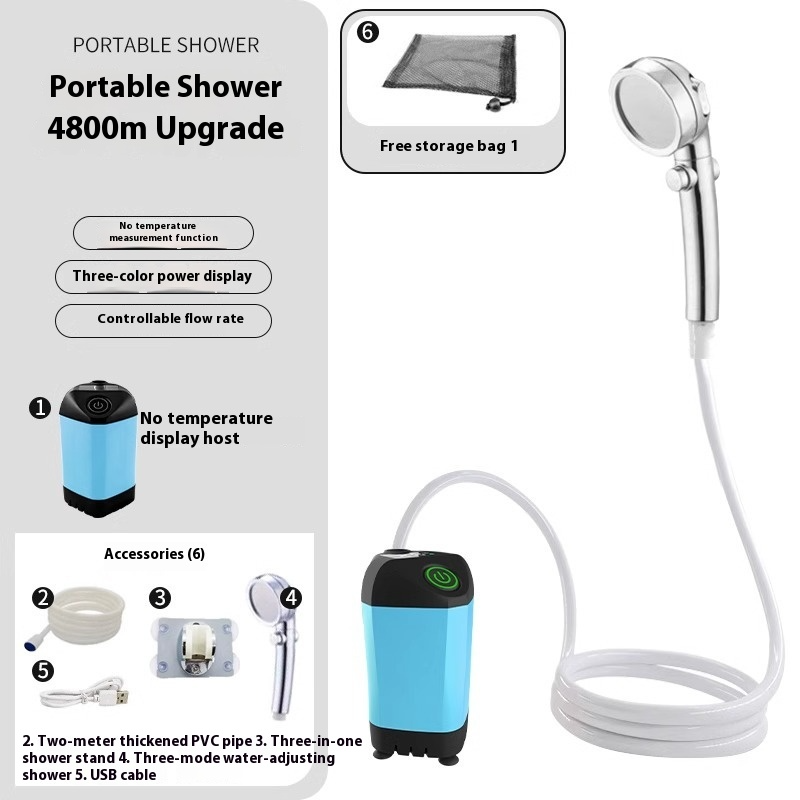 Portable Outdoor Shower – Rechargeable Camping Shower with Digital Display