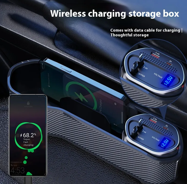 Car Seat Gap Organizer – Slit Storage for Keys, Phone & Coins