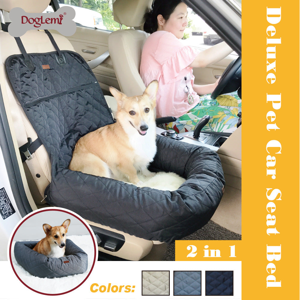 Deluxe Car Pet Bed with Thick Cushion