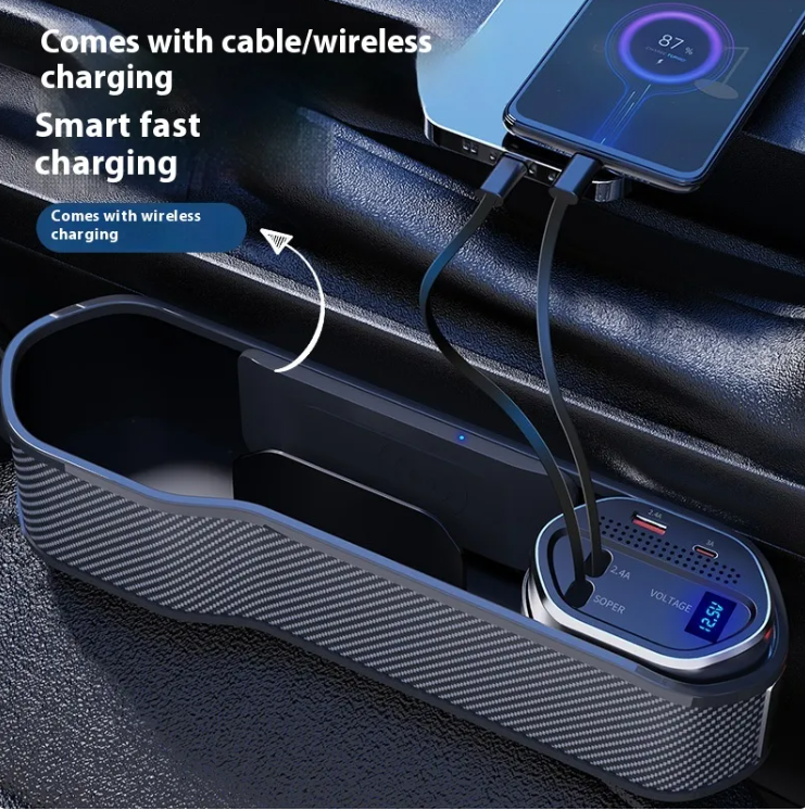 Car Seat Gap Organizer – Slit Storage for Keys, Phone & Coins