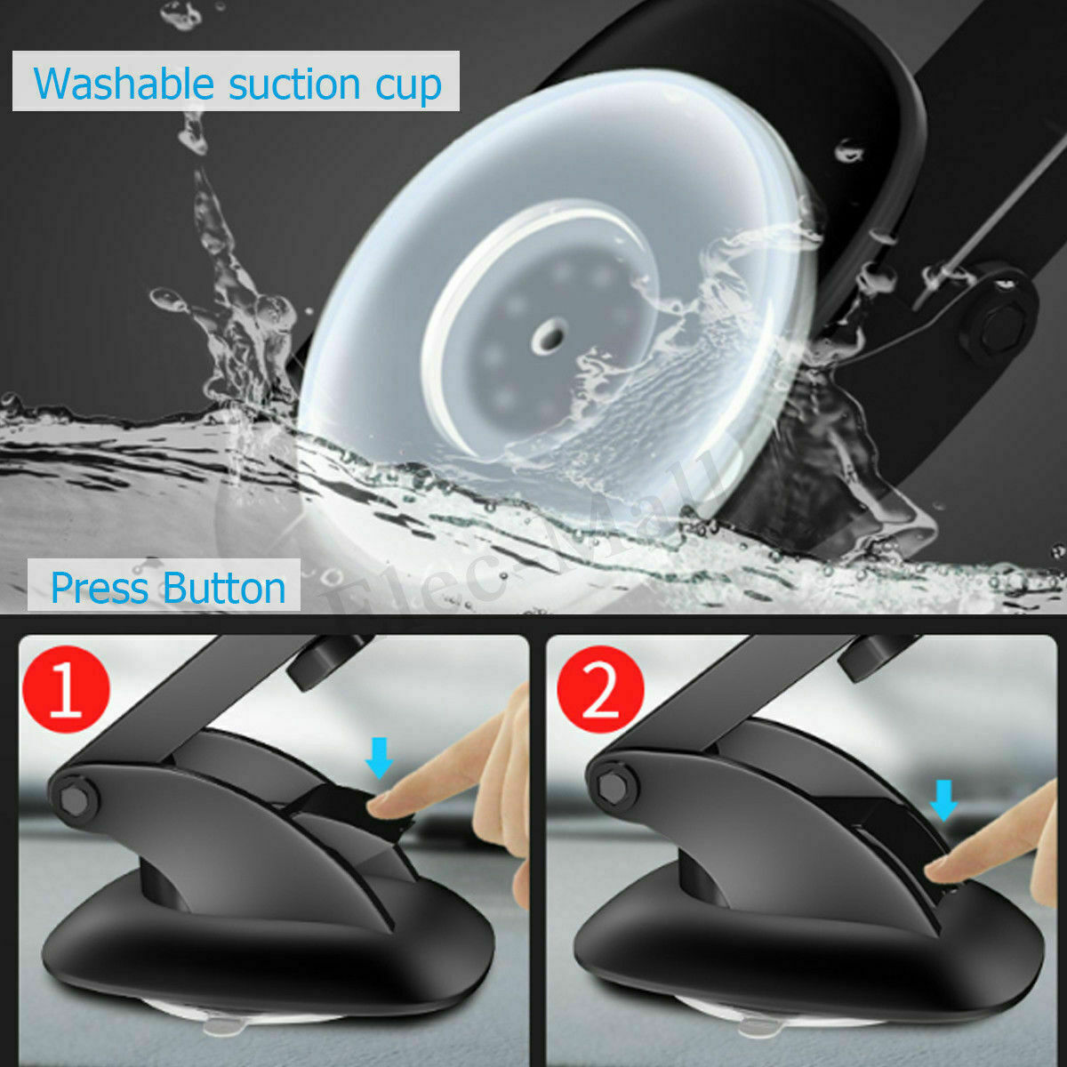 Qi Wireless Car Charger Mount – 2-in-1 Fast Charging Phone Holder for All Qi-Enabled Devices